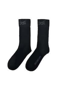 Merino Heart Sox - Black/Steel