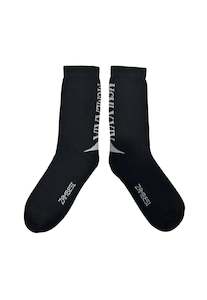 Socks: Merino Achilles Socks - Black/Bone