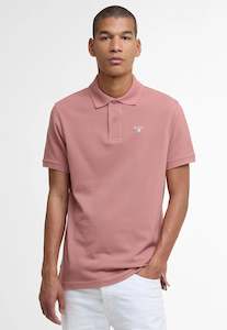Mens Tees And Shirts: Tartan Pique Polo Shirt - Earth Pink