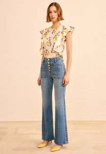 Arriving Soon: The Stretch Lou Kick Flare Jean - Danube