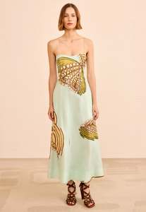 Vesela Cami Midi Dress - Water Blossoms