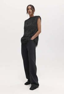 Garbo Top - Black Tinsel