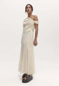 Lucille Dress Cream - Polka Dot