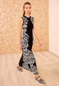 Ulla Johnson: Liana Jacquard Midi Dress - Noir