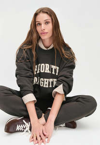 Collegiate Sweatshirt - Coffee/Gardenia