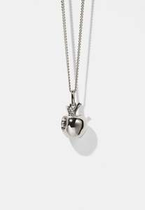 Necklaces: Bitten Apple Charm Necklace