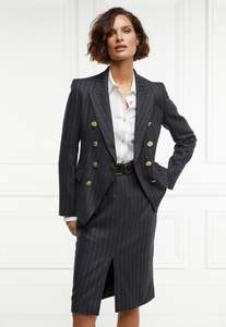 Knightsbridge Blazer - Charcoal Pinstripe