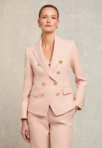 Knightsbridge Blazer - Pink Chalk Pinstripe