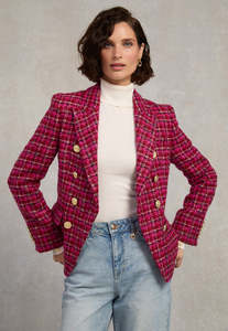 Knightsbridge Blazer - Cerise Boucle