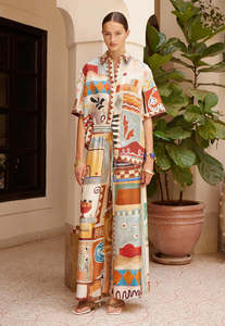 Michelle Silk Pant - Multi