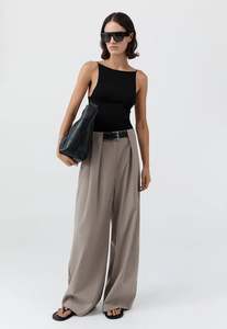 St Agni: Square Neck Top - Black