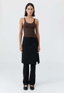 St Agni: Soft Jersey Slim Scoop Tank - Liqueur