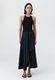 Knit Bodice Asymm Dress - Black