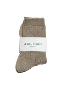 Accessories Footwear: Her Socks - Lurex Ash Glitter