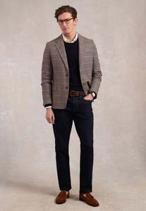 Mens Denim: Men's Classic Straight Jean - Dark Indigo