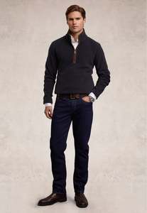 Mens Holland Cooper: Men's Country Fleece Quarter Zip - Ink Navy