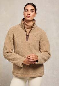 Country Fleece Quarter Zip - Natural Borg