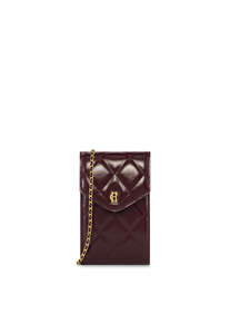 Knightsbridge Phone Pouch - Oxblood Quilted