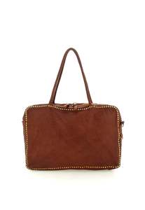 Bags: Simona Large Bowling Bag - Cognac