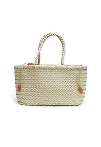 Bags: Amelia Woven Bag - Cream