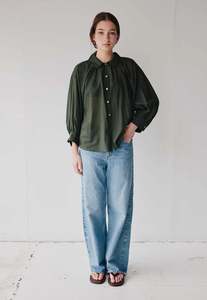 Mahsa: Dune Shirt - Jungle Cotton Voile