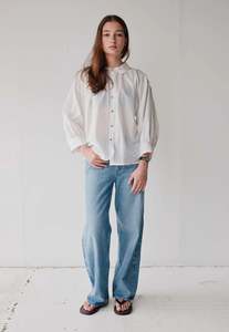 Dune Shirt - Cream Cotton Voile