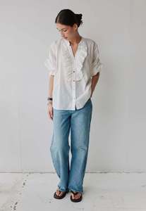 Mahsa: Jane Blouse - Cream Cotton Voile