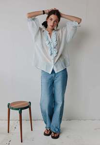 Mahsa: Jane Blouse - Powder Blue Liberty