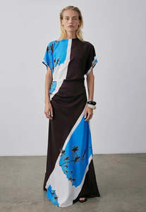 Gregory: Terra Dress - Cerulean Watercolour