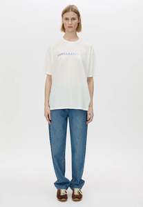 Sale Under 200: Navarro Logo Tee - Soft White/Slate