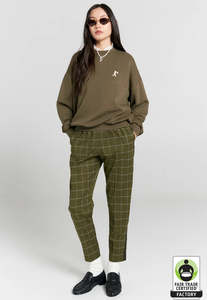 Runaway Girl Organic Cotton Crewneck Sweatshirt - Hunter Green