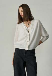 275 Cashmere Featherweight Cardi - Terry