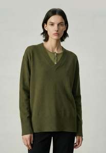 Aleger Cashmere: 494 Cashmere Gorgeous V - Olive