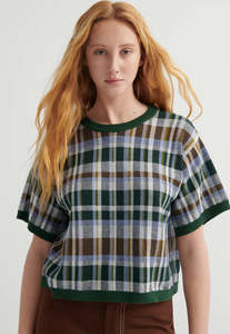 Kowtow: Chequered Tee - Forest