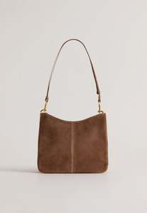 Bags: Joan Bag - Sand Stone Suede