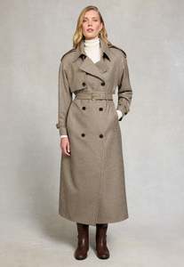 Holland Cooper: Soho Trench Coat Full Length - Westminster Tweed