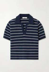 Striped Easy Polo - Navy Multi