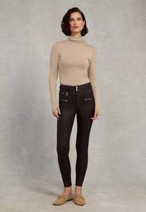 Back In Stock 1: Coated Jodhpur Jean - Chocolate