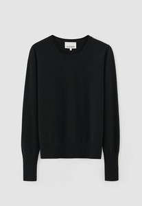 407 Cashmere Classic Crew - Black