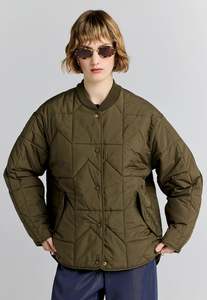 Quilted Monogram Jacket - Dark Olive