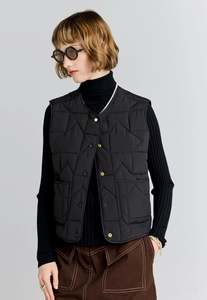 Quilted Drift Vest - Black