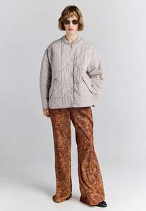 Quilted Monogram Jacket - Ecru