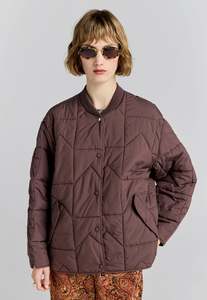 Jackets Blazers: Quilted Monogram Jacket - Chocolate