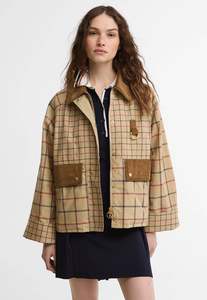 Jackets Blazers: Mackworth Check Casual Jacket - Beige Tattersall