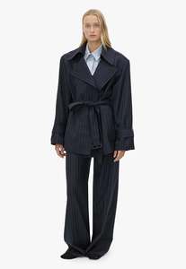 Brody Short Trench Coat - French Navy