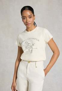 Holland Cooper: Ivy League Tee - Ecru