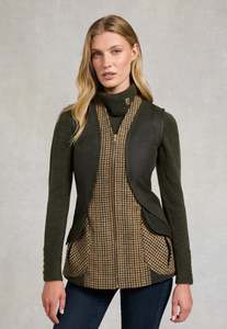 Holland Cooper: Field Vest - Hailes Green Tweed