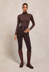 Holland Cooper: Contour Trouser - Chocolate