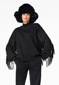 Frenzy Crew Neck Sweater - Black