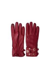 Monogram Leather Gloves - Mulberry